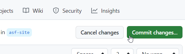 click commit changes