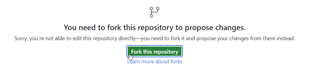 forking the repo