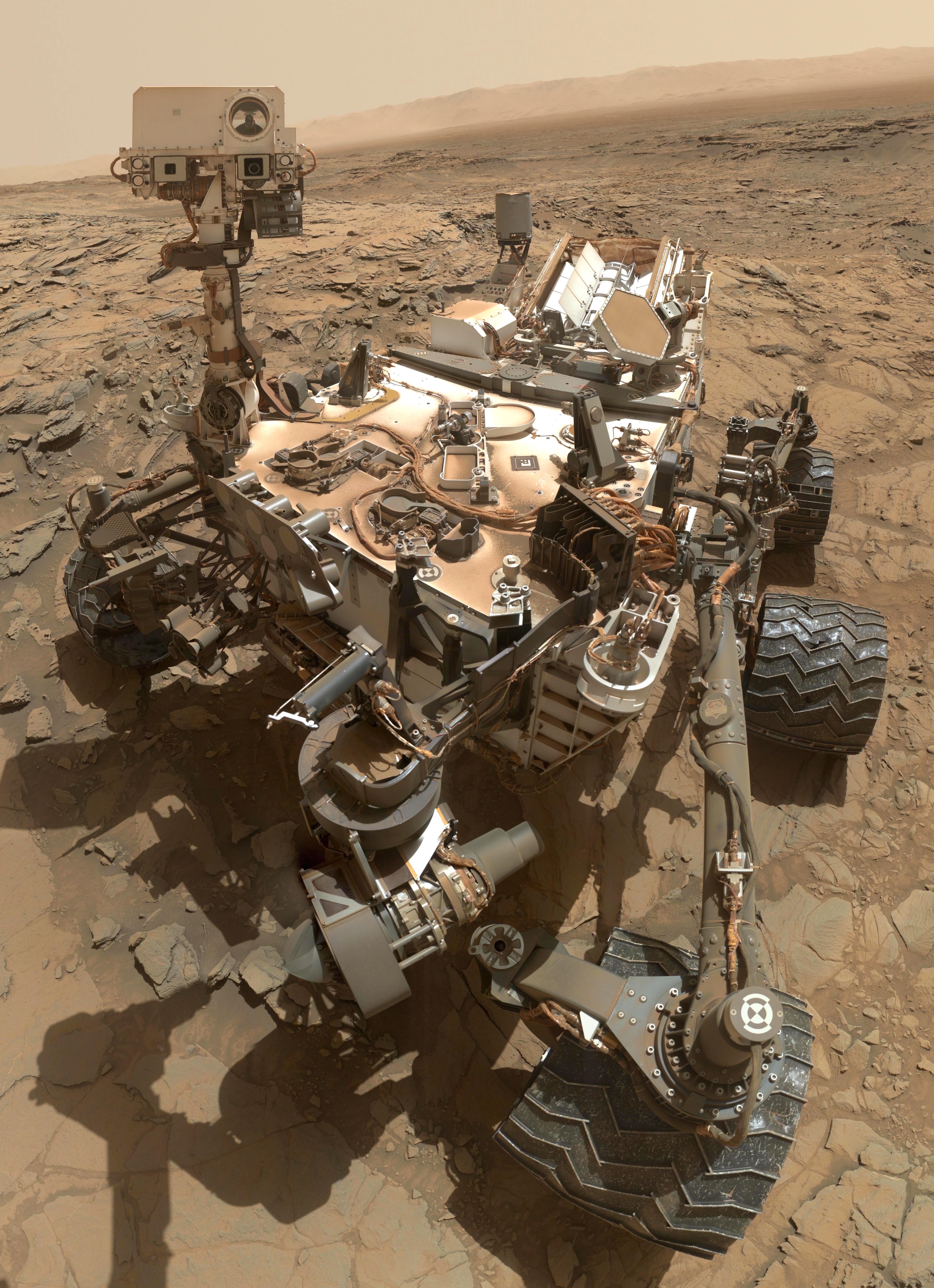 Mars rover selfie